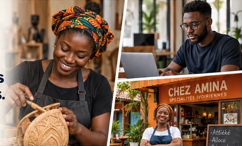 Artisane ivoirienne, professionnel du numérique et restauratrice